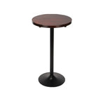 Tables de bar rondes minimalistes en bois et métal