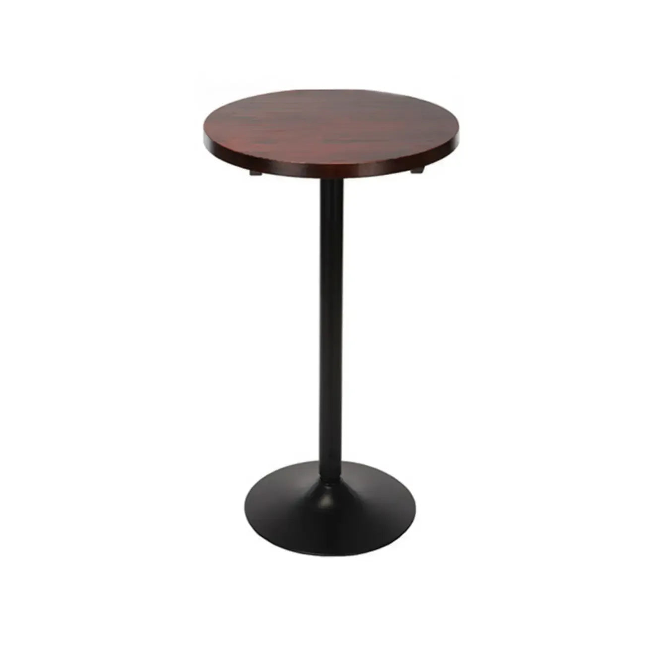 Tables de bar rondes minimalistes en bois et métal