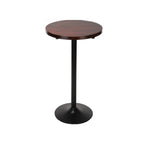 Tables de bar rondes minimalistes en bois et métal
