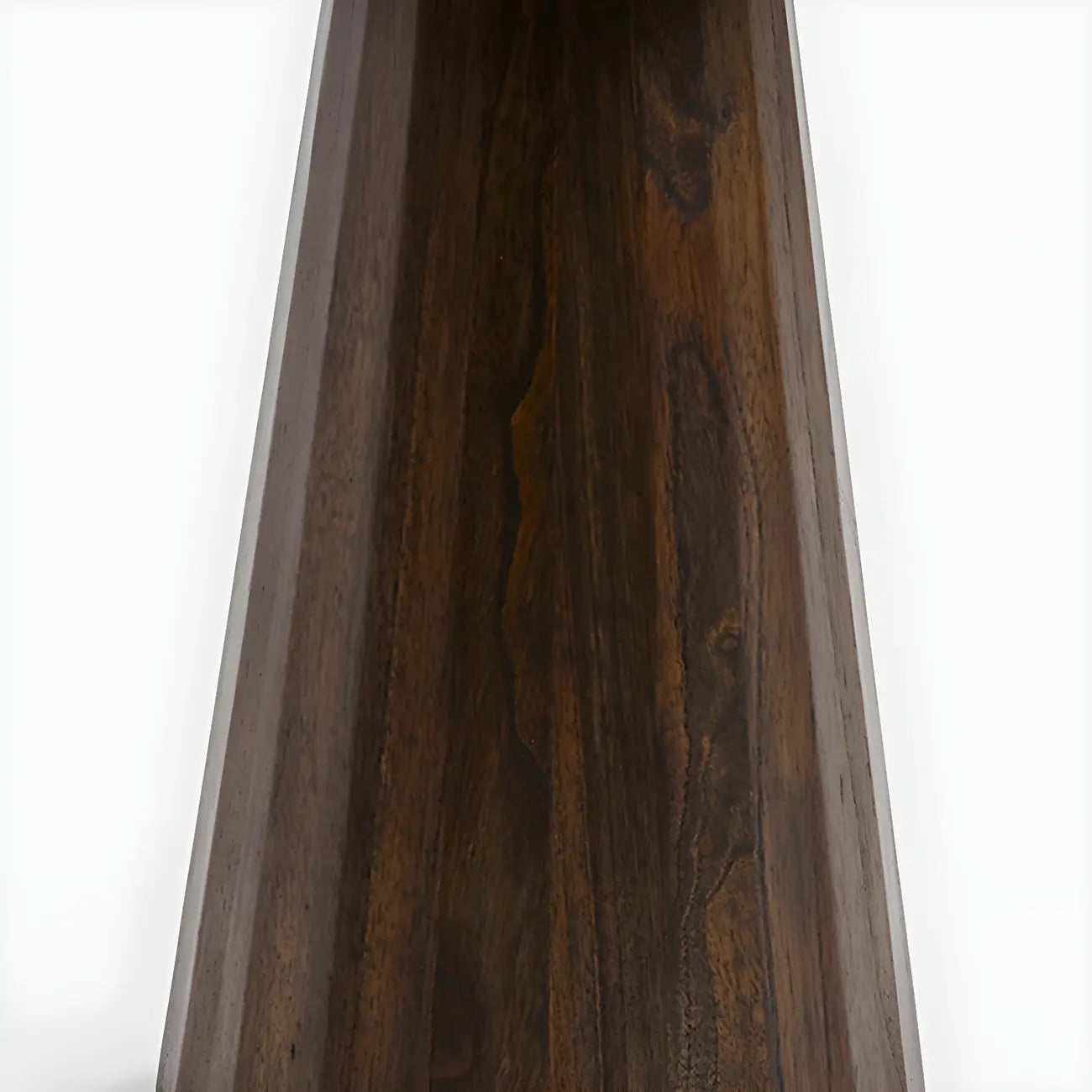 Table basse ronde minimaliste en bois avec plateau en pierre brune