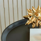 Table d'appoint ronde élégante en acier inoxydable noir