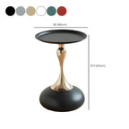 Table d'appoint ronde élégante en acier inoxydable noir