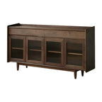 Buffet moderne en pin brun foncé avec tiroirs