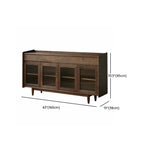 Buffet moderne en pin brun foncé avec tiroirs