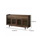 Buffet moderne en pin brun foncé avec tiroirs