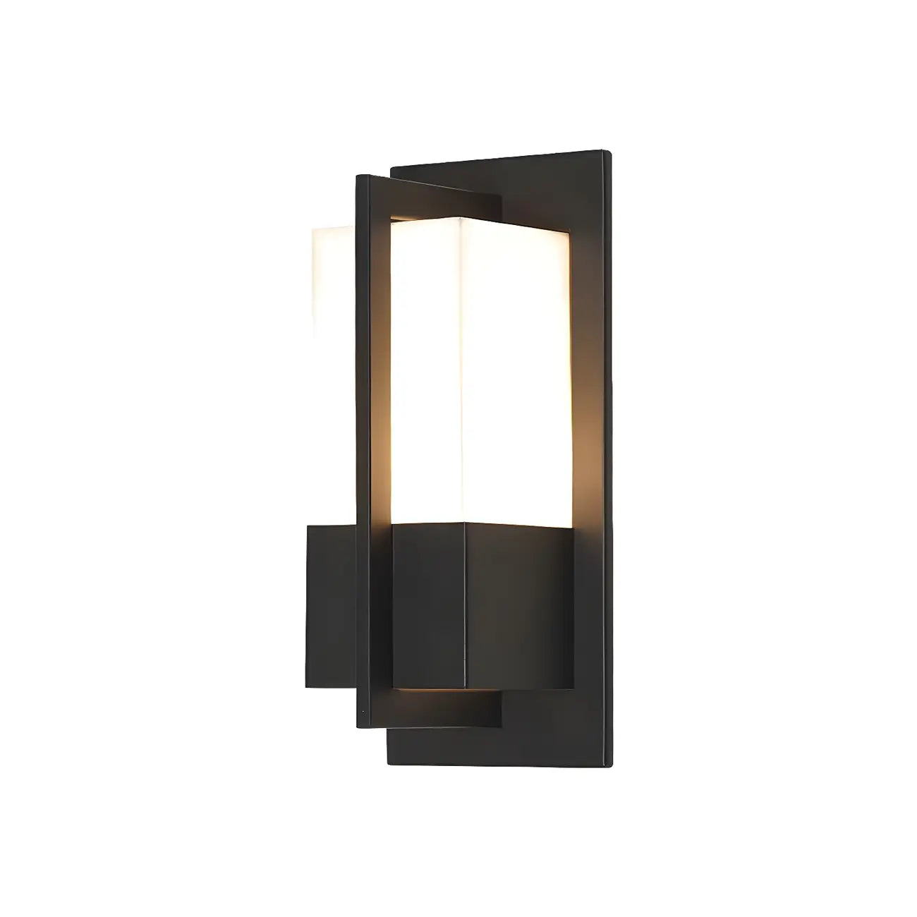 Applique murale extérieure moderne rectangulaire noire à LED