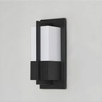 Applique murale extérieure moderne rectangulaire noire à LED