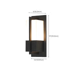 Applique murale extérieure moderne rectangulaire noire à LED