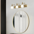 Applique murale élégante blanche à motif floral et dorée pour salle de bain