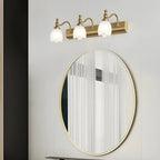 Applique murale élégante blanche à motif floral et dorée pour salle de bain