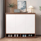 Armoire à chaussures rectangulaire en bois réglable avec porte, pour entrée