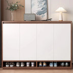 Armoire à chaussures rectangulaire en bois réglable avec porte, pour entrée