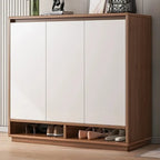 Armoire à chaussures rectangulaire en bois réglable avec porte, pour entrée