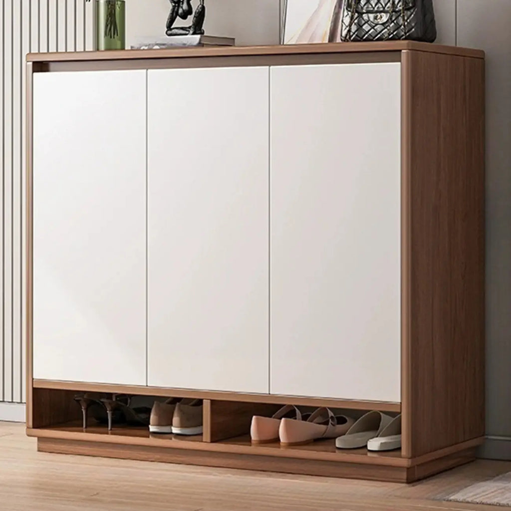 Armoire à chaussures rectangulaire en bois réglable avec porte, pour entrée