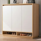 Armoire à chaussures rectangulaire en bois réglable avec porte, pour entrée