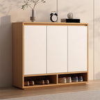 Armoire à chaussures rectangulaire en bois réglable avec porte, pour entrée