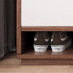 Armoire à chaussures rectangulaire en bois réglable avec porte, pour entrée