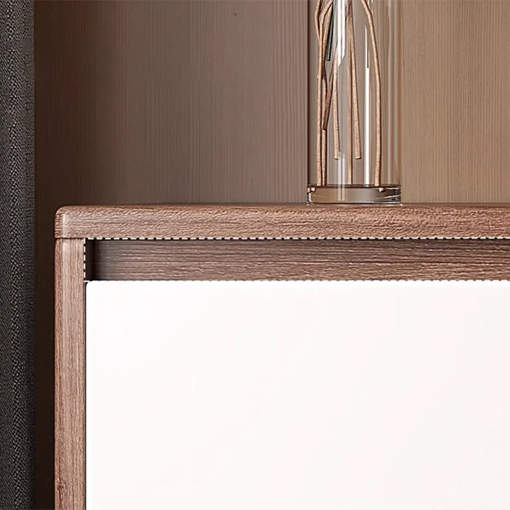 Armoire à chaussures rectangulaire en bois réglable avec porte, pour entrée