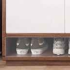 Armoire à chaussures rectangulaire en bois réglable avec porte, pour entrée