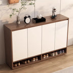 Armoire à chaussures rectangulaire en bois réglable avec porte, pour entrée