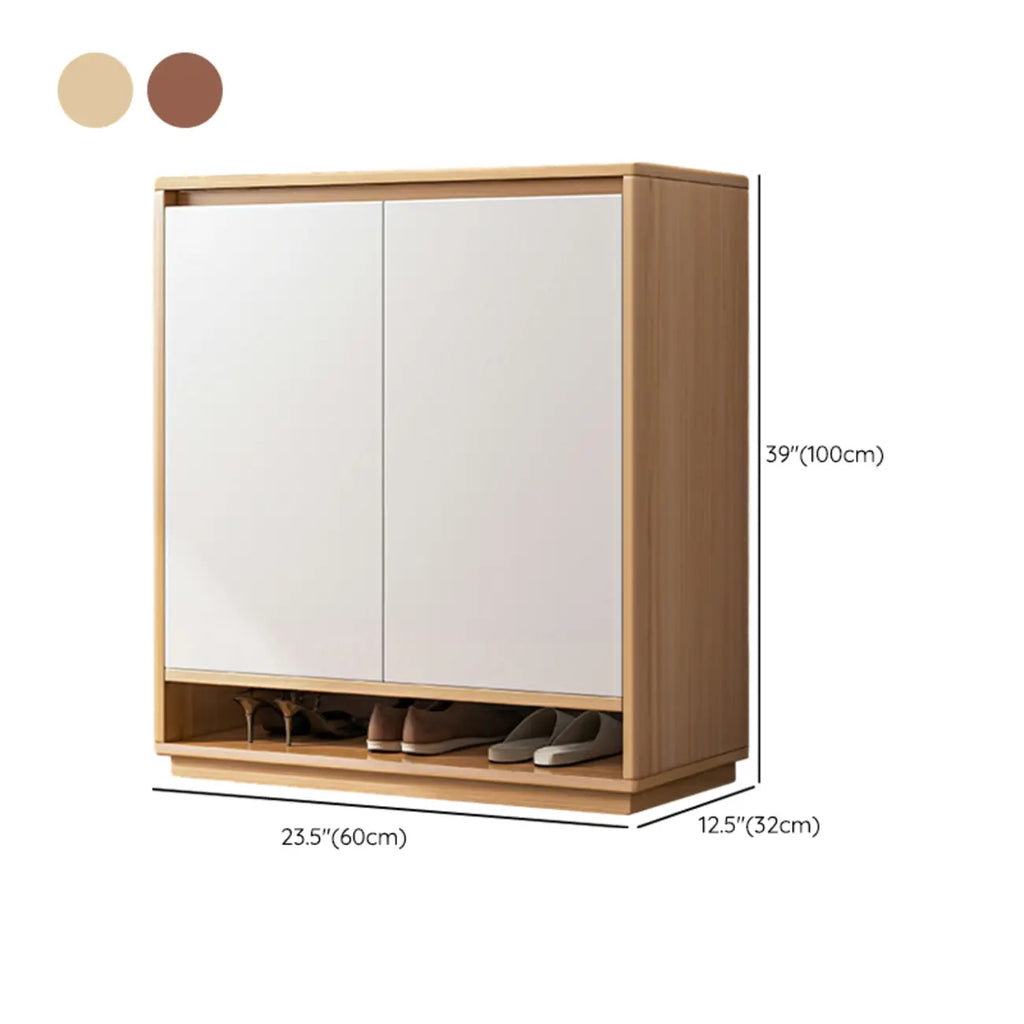 Armoire à chaussures rectangulaire en bois réglable avec porte, pour entrée