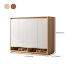 Armoire à chaussures rectangulaire en bois réglable avec porte, pour entrée