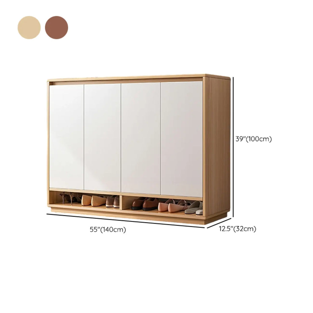 Armoire à chaussures rectangulaire en bois réglable avec porte, pour entrée