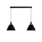 Suspension moderne en métal noir réglable pour îlot de cuisine