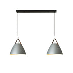 Suspension moderne en métal noir réglable pour îlot de cuisine