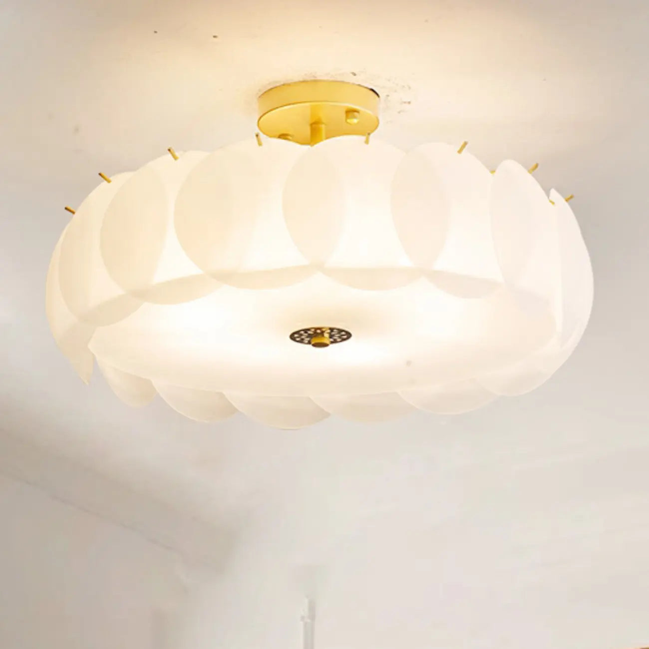 Plafoniera semi-incasso moderna dorata a 6/8 luci per la casa