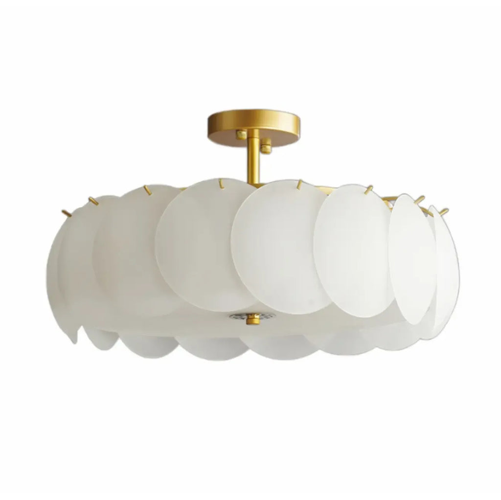 Plafoniera semi-incasso moderna dorata a 6/8 luci per la casa