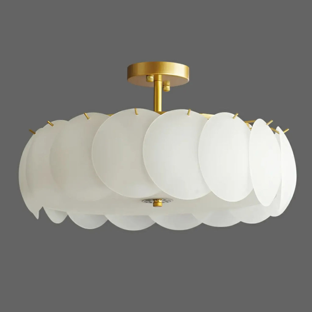 Plafoniera semi-incasso moderna dorata a 6/8 luci per la casa