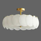 Plafoniera semi-incasso moderna dorata a 6/8 luci per la casa