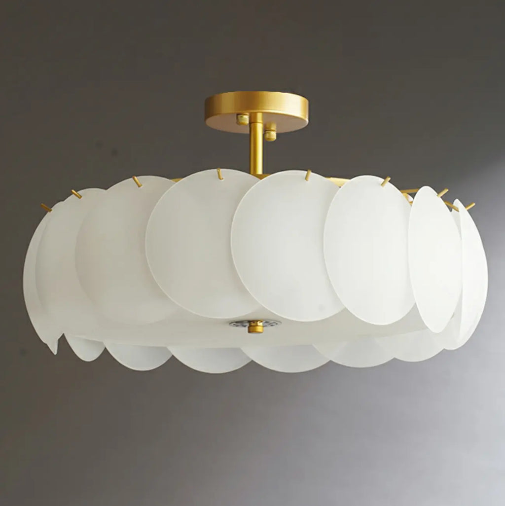 Plafoniera semi-incasso moderna dorata a 6/8 luci per la casa