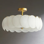 Plafoniera semi-incasso moderna dorata a 6/8 luci per la casa
