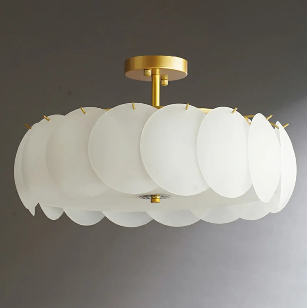 Plafoniera semi-incasso moderna dorata a 6/8 luci per la casa