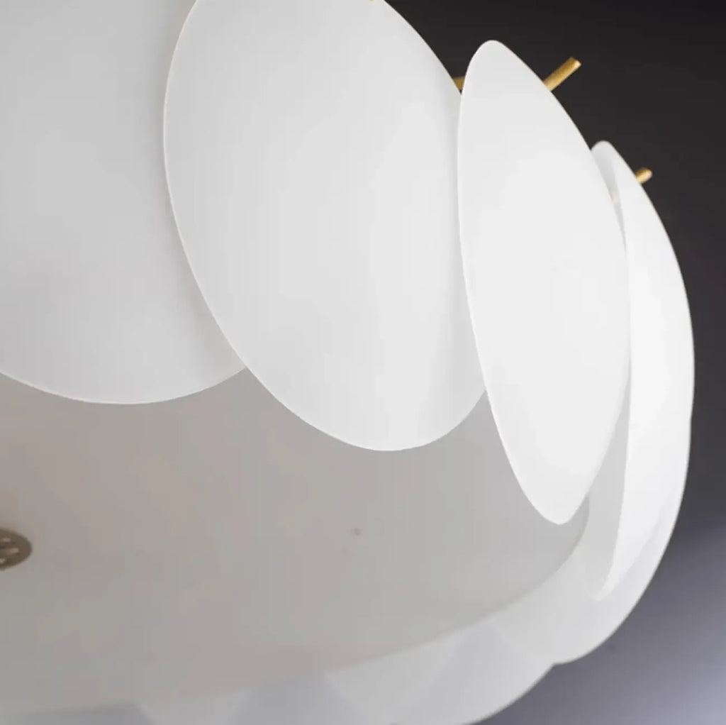 Plafoniera semi-incasso moderna dorata a 6/8 luci per la casa