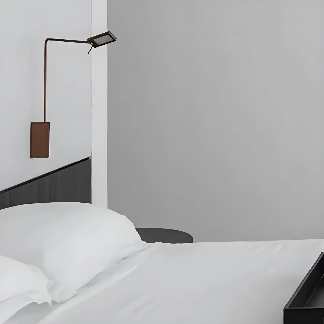 Applique murale à bras articulé, petite, en métal noir, câblée, à une lumière