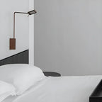 Applique murale à bras articulé, petite, en métal noir, câblée, à une lumière