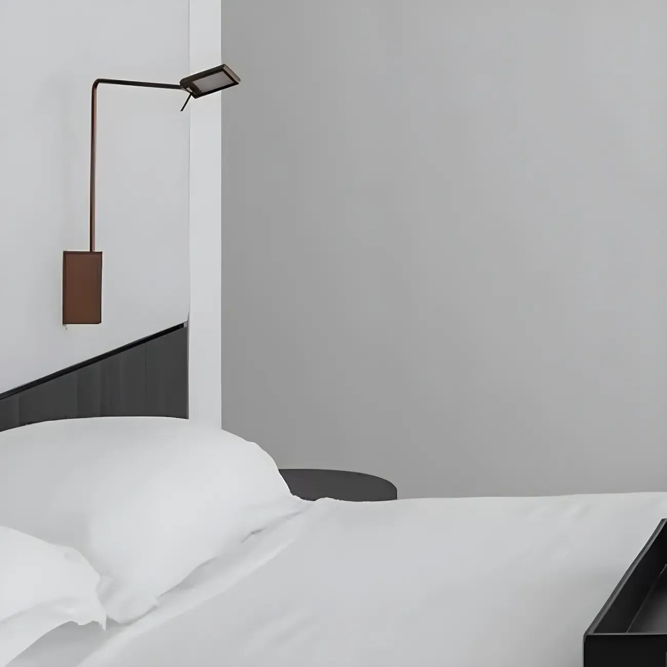 Applique murale à bras articulé, petite, en métal noir, câblée, à une lumière