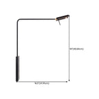 Applique murale à bras articulé, petite, en métal noir, câblée, à une lumière