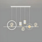 Suspension îlot de luxe réglable à plusieurs lumières