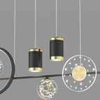 Suspension îlot de luxe réglable à plusieurs lumières