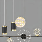 Suspension îlot de luxe réglable à plusieurs lumières