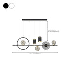 Suspension îlot de luxe réglable à plusieurs lumières