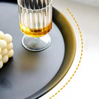 Table d'appoint ronde en métal luxueuse avec plateau pour salon