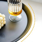 Table d'appoint ronde en métal luxueuse avec plateau pour salon