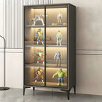 Vitrine autoportante en bois et verre trempé noir
