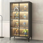 Vitrine autoportante en bois et verre trempé noir