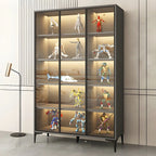 Vitrine autoportante en bois et verre trempé noir